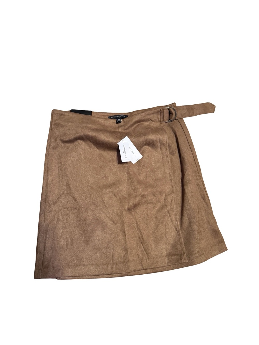Banana Republic Camel Faux Suede Wrap Skirt with Belt